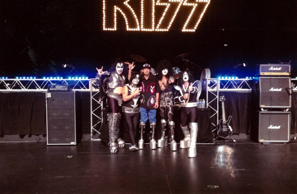 Greg with the members of KISS It