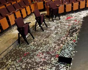 confetti on the floor after the show